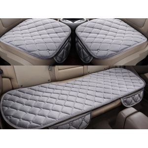 Lot de 3 coussins gris pour si&egrave;ges auto d'hiver, pour si&egrave;ges avant et arri&egrave;re - Neuf