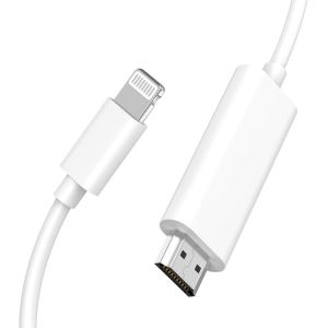 VornixorSarlshop-Certifi&eacute; Apple MFi Adaptateur c&acirc;ble Lightning vers HDMI Apple pour iPhone,adaptateur AV num&eacute;rique Lightning vers HDMI 1080P,c&acirc;ble HDTV compatible avec iPhone 14,13,12,11,XS,XR,X,8 ve - Neuf