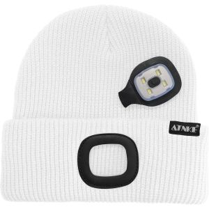 Unisexe Led Bonnet Lampe Frontale,Usb Rechargeable 4 Led Chapeau De Course Ultra Lumineux Lumi&egrave;re Hiver Chaud Tricot Bonnet Cadeaux Pour Hommes Et Femmes - Neuf