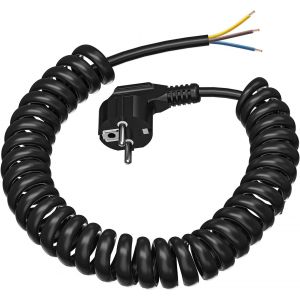 KALANKA-Rallonge Câble de Contact de Protection 3M, 1 Pack Spirale Extentions d'alimentation Connexion de Plastique Câble, IP20 Zone Intérieure avec Fiche Schuko, 230 V / 16 A Schuko Câble d'alimenta - Neuf