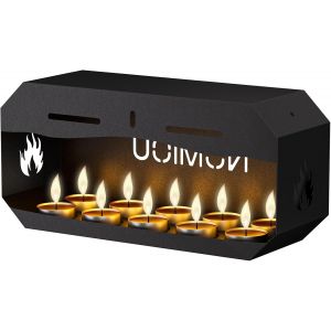 Photophore en m&eacute;tal Haute s&eacute;curit&eacute; Design unique et chaleur agr&eacute;able Chauffage de table Chemin&eacute;e &agrave; bougie chauffe-plat - Neuf