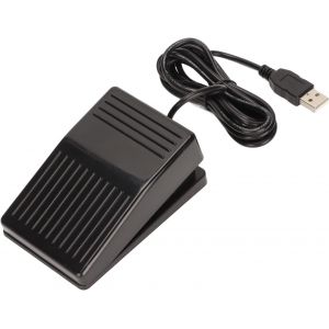 LETNERNY-Commutateur À Pédale Simple Usb En Métal Contrôle Un Programme De Commutateur Au Pied À Une Touche Action Personnalisée Hid Pour Jeu De Souris Clavier D'Ordinateur Avec Câble De 2 Mètres - Neuf