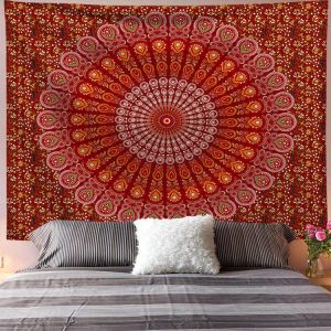 Tapisserie indienne hippie psychédélique paon 150 x 130 cm (brossée) - Neuf