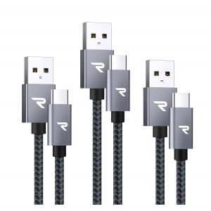 CMWX-Cable USB C, Cable USB C Charge Rapide [1M+2M+3M/Lot de 3], Fil Chargeur Type C Nylon Tress&eacute; Compatible avec iPhone 16e/16/15 Plus Pro Max, Galaxy S24/S23/S22, iPad - Neuf