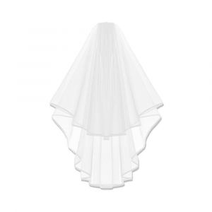Voile De Mari&eacute;e Blanc &Agrave; Double Ruban Et Cascade Centrale, Avec Peigne Et Ceinture En Satin &laquo; Future Mari&eacute;e &raquo;, Id&eacute;al Pour Un Enterrement De Vie De Jeune Fille. - Neuf