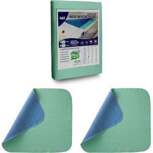 Lbgwp60-Alèse D'incontinence 50 X 90 Cm (Lot De 2) - 4 Couches - Jusqu'à 26280 Ml/M² - Lavable - Pour Lit De Bébé Et Lit D'enfant - Neuf