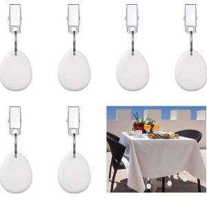 6 Pièces En Pierre Nappe Clips De Plein Air De Pique-Nique Dîner En Famille La Décoration De Table (Ovale) - Neuf