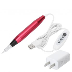 Machine a tatouer les sourcils, stylo de microblading, rechargeable, semi-permanent, prise americaine 100-240 V (rouge) - Neuf