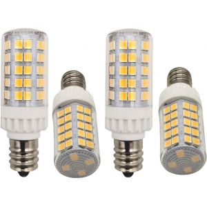 Led E12 Candélabre Ampoule 5w 600lm Salt Rock Lampe Appareil Réfrigérateur Lumière Remplacement 60 Watt C7 Incandescente T2 Lustre Halogène Ventilateur Éclairage 220v Blanc Chaud 4PACK - Neuf