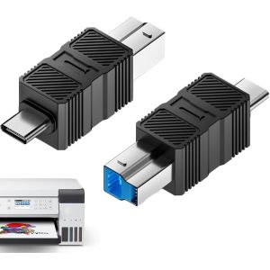 Adaptateur USB A B-Convertisseur USB B 3.0 pour imprimantes|Connecteur Plug and Play avec de donn&eacute;es haute vitesse pour scanner,station d'accueil,hub et ordinateur - Neuf