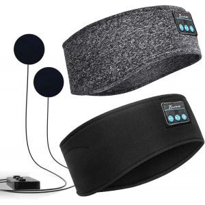 lbgwp60-Lot De 2 Écouteurs Bluetooth Pour Dormir Avec Haut-Parleur Hd Fin De Type C Pour Le Sommeil Latéral, Le Yoga, Les Voyages, La Course À Pied - Neuf