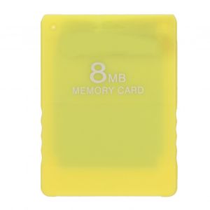 Carte Memoire 8 Mo, Robuste, Facile A Utiliser, Haute Vitesse, Portable, Pour Playstation 2, Jaune - Neuf