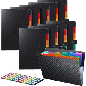 Trieur 7 Compartiments A4,Am&eacute;lior&eacute; Plastique Extensible Accord&eacute;on Dossiers De Fichiers Document Organiseur Classeur Et Trieur &Agrave; Documents 7 Poches Avec Fermeture Snap Pour L'&eacute;cole Et Bureau - Neuf