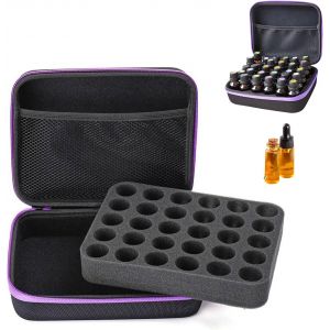 TIANYI-Boite Huile Essentielle 30 Trous ImperméAble Boite Rangement Huiles Essentielles Violet AromathéRapie BoîTe de Stockage pour Le Stockage à La Maison et Les Voyages - Neuf