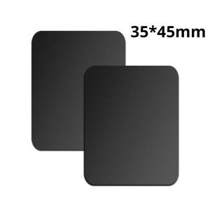 Plaque M&eacute;tallique Magn&eacute;tique Pour Support De T&eacute;l&eacute;phone De Voiture,Feuille De Fer Universelle,Support Autocollant De Disque,Support Magn&eacute;tique Pour T&eacute;l&eacute;phone Portable Pour Iphone 2pc Black 35x45mm - Neuf