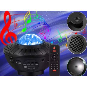 Lecteur De Musique Usb Bluetooth Avec Lampe De Projection Aurore Bor&eacute;ale - Neuf