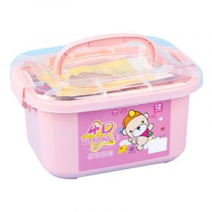 Argile ultra legere pour enfants, sure, bricolage, 12 couleurs, portable, reutilisable, education, art, modelage, rose - Neuf