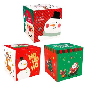 Boîte d'emballage de bonbons de Noël avec couvercle Noël - Neuf