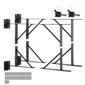 Kit de Supports d'Angle de Portail-Duoku-2 Ensembles-pour Abri de Jardin, Corral, Allée-Noir - Neuf