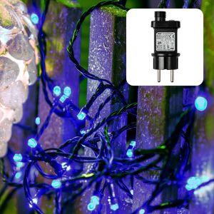 Jgd-Guirlande Lumineuse 40 Led Pour L'ext&eacute;rieur Ou L'int&eacute;rieur I Avec Minuterie I Guirlande Lumineuse Couleur Bleue I Avec C&acirc;ble En Vert <59 Lm I 577310 - Neuf
