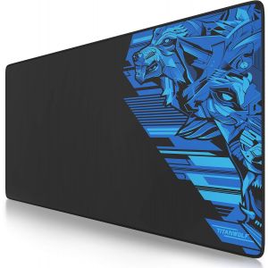 DDA-- Tapis de Souris Gamer Vector Blue 900x400mm - sous-Main Bureau en Tissu - Taille Large XXL - Base antidérapante - Précision, Vitesse et Confort - pour Tous Types de Souris et Clavier - Neuf