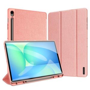 Étui En Cuir Magnétique Pour Samsung Galaxy Tab S10 Fe+ - Dux Ducis Domo Series, Rose - Neuf