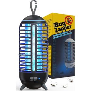 Lampe Anti Moustique Extérieur,2 en 1 Tue Mouche Électrique Rechargeable USB,IPX5 Étanche,Anti Moustique sans Fil pour l¿intérieur,l¿extérieur,Le Balcon et Le Camping - Neuf