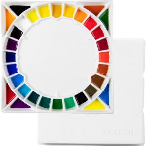 Meimie-Grande Palette De Peinture Aquarelle En Porcelaine Pour Aquarelle,Gouache,Acrylique,Peinture À L'huile,30,5 Cm - Neuf