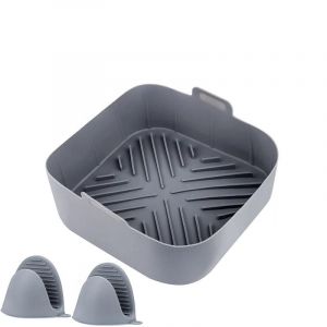 Ensemble De Plateaux De Panier En Silicone Pour Friteuse &Agrave; Air De 8 Pouces,Doublures De Moule De Cuisson Carr&eacute;es Antiadh&eacute;sives Sans Bpa,Accessoires De Cuisine Pour Four.Set 2 - Neuf