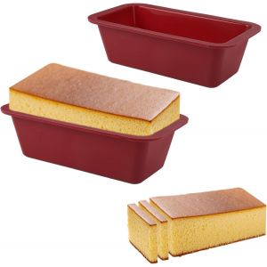 Kalanka-2 Pi&egrave;ces Moule Cake Silicone Rectangulaire,15.5x8.5x4.5cm Moule &Agrave; Cake Silicone,Petit Moule A Cake &Agrave; Rev&ecirc;tement Antiadh&eacute;sif,Moule Cake Pain Pour Le Pain,Les Toasts,Les Snacks Et Bien Plus Enc-Kalanka - Neuf