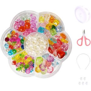 200 Pi&egrave;ces Acrylique,Perfor&eacute; Gemmes Coulor&eacute;es En Cristal Diamant Acrylique,Acrylique Gemme En Jouet,Bijoux De Pierres Pr&eacute;cieuses,Pour Bracelets Colliers Diy - Neuf