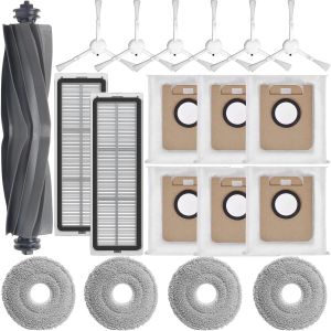 Kit d'accessoires pour robot aspirateur Xiaomi X20+/X10+/Dreame L10s Ultra/L10 Ultra/L10 Prime L10s Pro Gen 2, S10, S10 Pro, S20, S20 Pro, accessoires de rechange pour robot aspirateur Dreame - Neuf