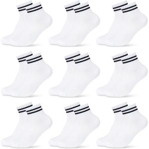 Kalanka-Lot De 9 Paires De Chaussettes De Tennis En Coton Élastique Pour Garçons Et Filles - Neuf