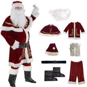 Costume De P&egrave;re No&euml;l Pour Homme 12 Pi&egrave;ces Xl - Neuf