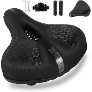 Subzonal-Selle De V&eacute;lo Surdimensionn&eacute;e En Mousse &Agrave; M&eacute;moire De Forme De Rebond, Confortable, Imperm&eacute;able, Respirante, Creuse, Ergonomique, Selle, V&eacute;lo De Route, Vtt, Selle Pour Homme, Femme, Enfant, 1 - Neuf