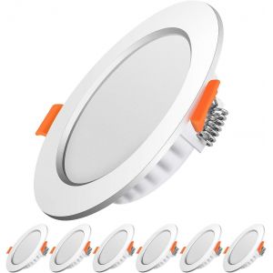 KAL-Spot Led Encastrable,Extra Plat,Spot Encastré Led Intérieur Plafond Plafonnier,Rond Ultra Slim Downlight,5W Equivalent 40W Incandescence,230V Blanc Neutre 4500K,Pour Salle De Salon,Cuisine,Lot De - Neuf