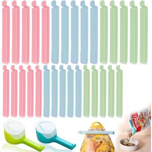 Lot De 32 Clips De Fermeture Pour Sacs De Congélation-12/15,5 Cm De Long-Clips De Fermeture Avec Bec Verseur-Clips De Fermeture Pour Sacs De Congélation-Clips D'étanchéité S - Neuf