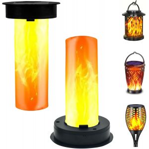 Lampe Solaire Ext&eacute;rieur,2 Pi&egrave;ces Lampes Solaires De Rechange 8.5cm,Lampes Solaires De Jardin,D&eacute;coration De Jardin,Ampoule Solaire,Pour Chemins,Balcon,Terrasse - Neuf