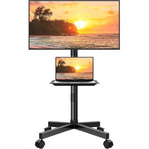 VornixorSarlshop-Support TV au Sol Support de t&eacute;l&eacute;vision Mobile Support de Moniteur Mobile pour &eacute;crans de 23 &agrave; 60 Pouces jusqu'&agrave; 40 kg - Neuf