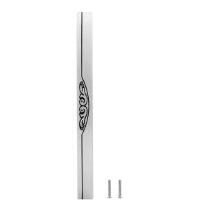Poignee de porte moderne a pousser et a tirer pour armoire, tiroir, placard, bouton en arc argente - Neuf