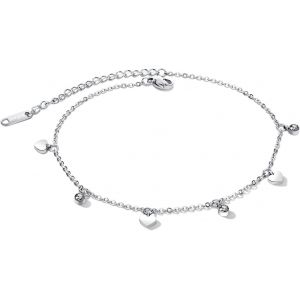 Cmjaagur-Bracelets De Cheville Pour Femmes, Bracelets De Cheville Réglables Pour Femmes, Plage Pieds Nus, Double Couche, C?ur Rond Boule Zircon Chaîne De Pied, Chaîne De Cheville Multicouche[M529] - Neuf