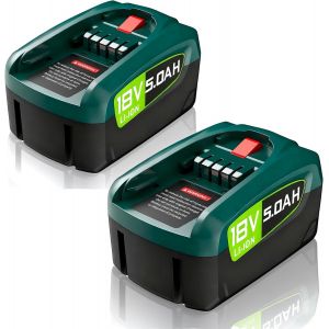 MEVRONISSHOP-Lot de 2 Batteries de Rechange 18 V 5000 mAh Compatibles avec Bosch PBA PSB PSR, 5,0 Ah Batterie de Rechange pour PBA Home and Garden - Neuf