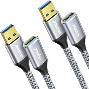 Kalanka-Usb 3.0 Extension Cable 3 M 2 Pack, 5gbps Extension Cable Male A To Female A Compatible With Usb Stick, Usb Hub, Ps4/Ps5/Xbox Controller, Hard Disk, Printer, Webcam - Neuf