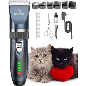 Tondeuse Pour Chats Pour Les Poils Emm&ecirc;l&eacute;s, Kit De Toilettage Pour Chats &Agrave; 2 Vitesses, Tondeuse &Agrave; Cheveux Sans Fil Et Silencieuse Pour Chiens Et Chats (Bleu) - Neuf