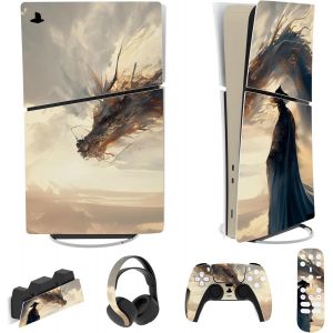 Eryi-Autocollant Protection Pour Ps5 Slim Console Accessoires,Sticker Skin Pour Ps5 Manette & Télécommande & Casque & Station De Charge,Digital Edition-Rencontre Cloudwalker - Neuf