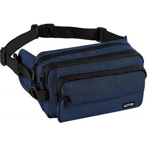 nzqaf-Sac Banane Ceinture de Course Homme Femme Outdoor Sport, Sac Sacoche Banane Capacité Grande avec Multiples Poches et Ceinture Réglable pour Voyage, Randonnée,Escalade, Jogging, Randonnée - Neuf