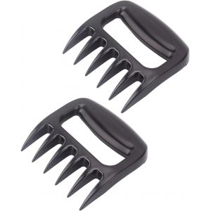 ASFASFq-Jarrets de Porc effilochés - 2 pcs Griffes de Barbecue pour Porc tiré, Pinces Solides pour broyer la Viande, Gril fumoir, Accessoires de Barbecue fumés (Noir) - Neuf