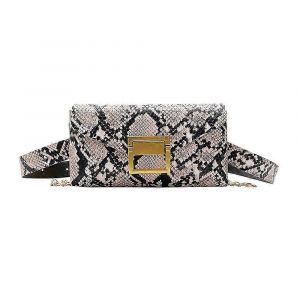 Sac &agrave; main tendance pour femme, imprim&eacute; serpent, en cuir PU, sac bandouli&egrave;re, sac banane - Neuf