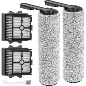 Floor One S5 Combo Rouleau De Brosse De Rechange Et Filtre Hepa Compatible Avec Tineco Floor One S5 Combo Aspirateur (2 X Brosse À Rouleau + 2 X Filtre D'Aspirateur)[SSE7111072] - Neuf
