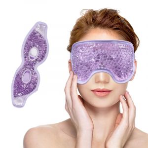 Lot De 2 Masques Rafraîchissants Pour Les Yeux, Réutilisables, Avec Support En Peluche, Pour Les Maux De Tête, Les Poches, Les Migraines Et Le Soulagement Du Stress (Violet) - Neuf
